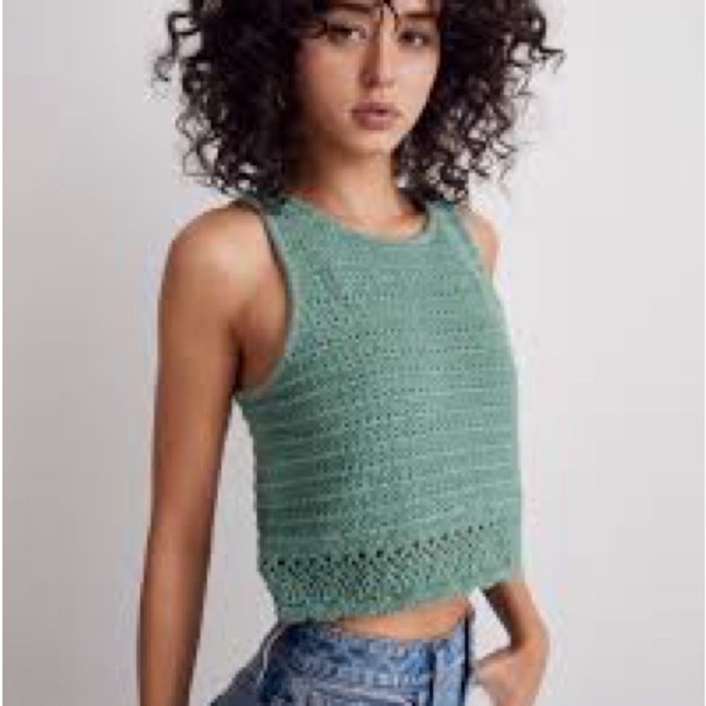 NWT Madewell crochet tank, size xs